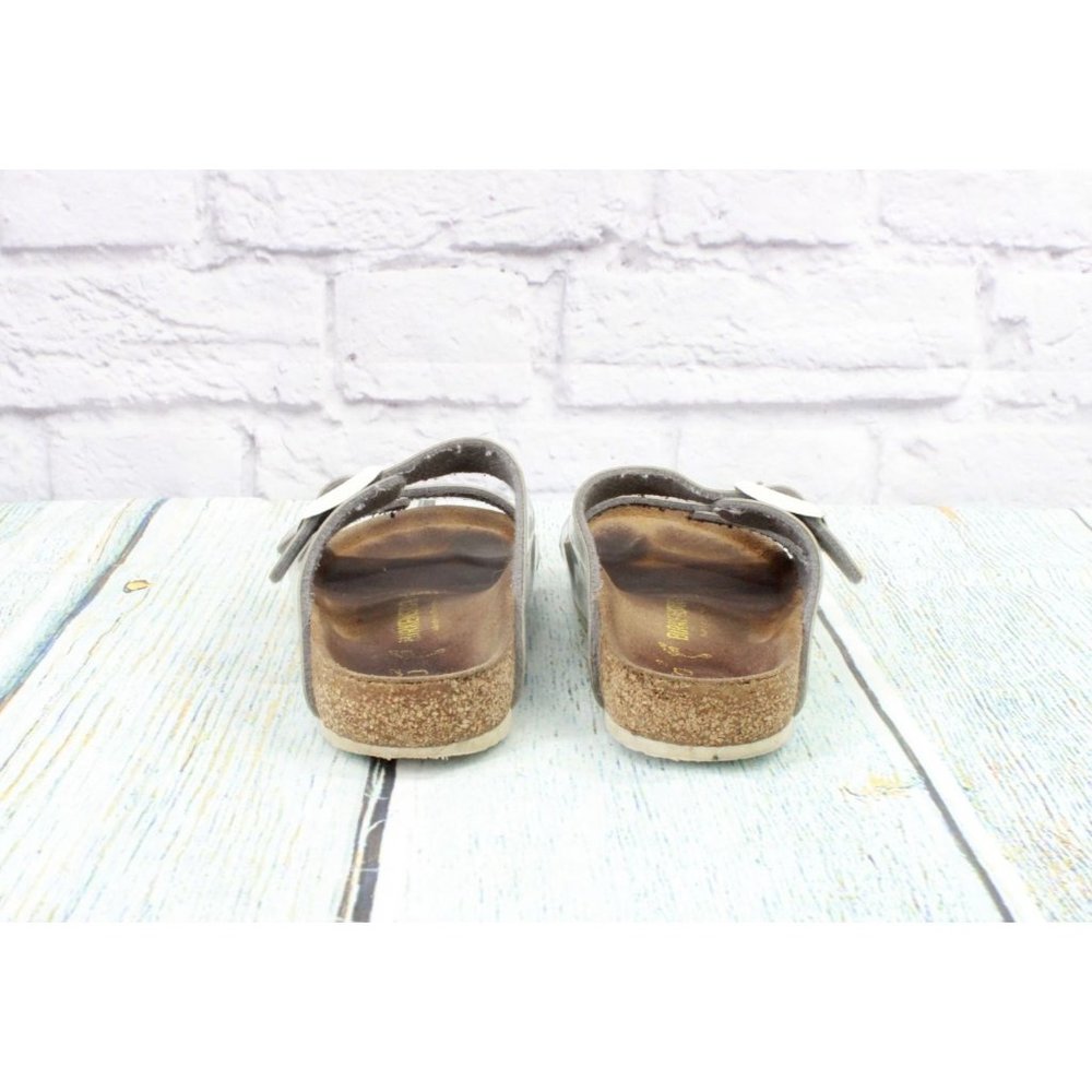 *Birkenstock Arizona Gray Nubuck 2 Strap Buckle Sandals Shoes Size EU 32 - Picture 8 of 10